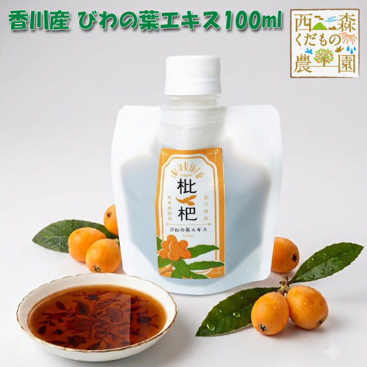 びわの葉エキス 100ml ♪ 国産無農薬葉使用・びわ農家お手製わが家の常備薬！